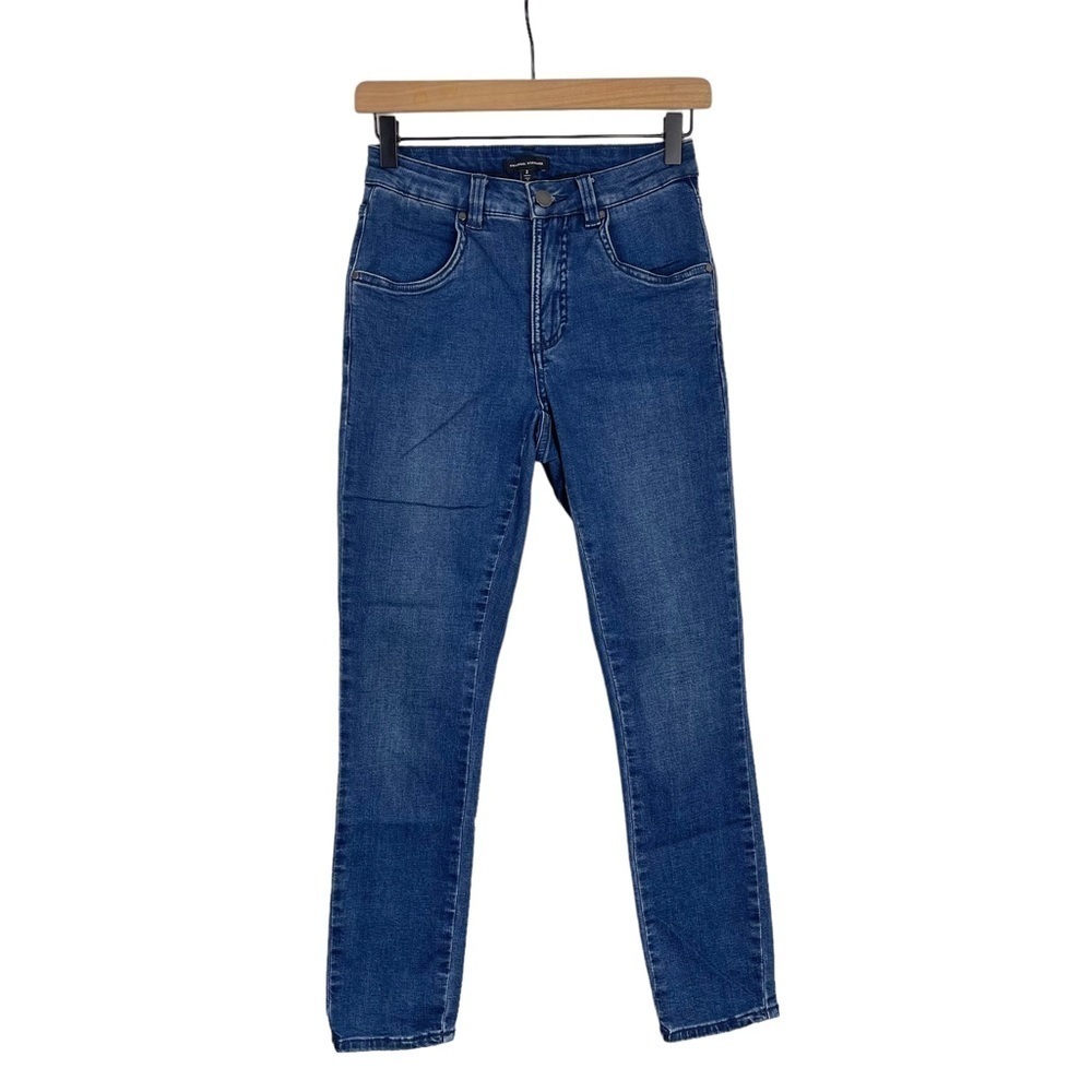 Universal Standard Jeans Womens 2 Seine Mid Rise Skinny Stretch Denim Casual
